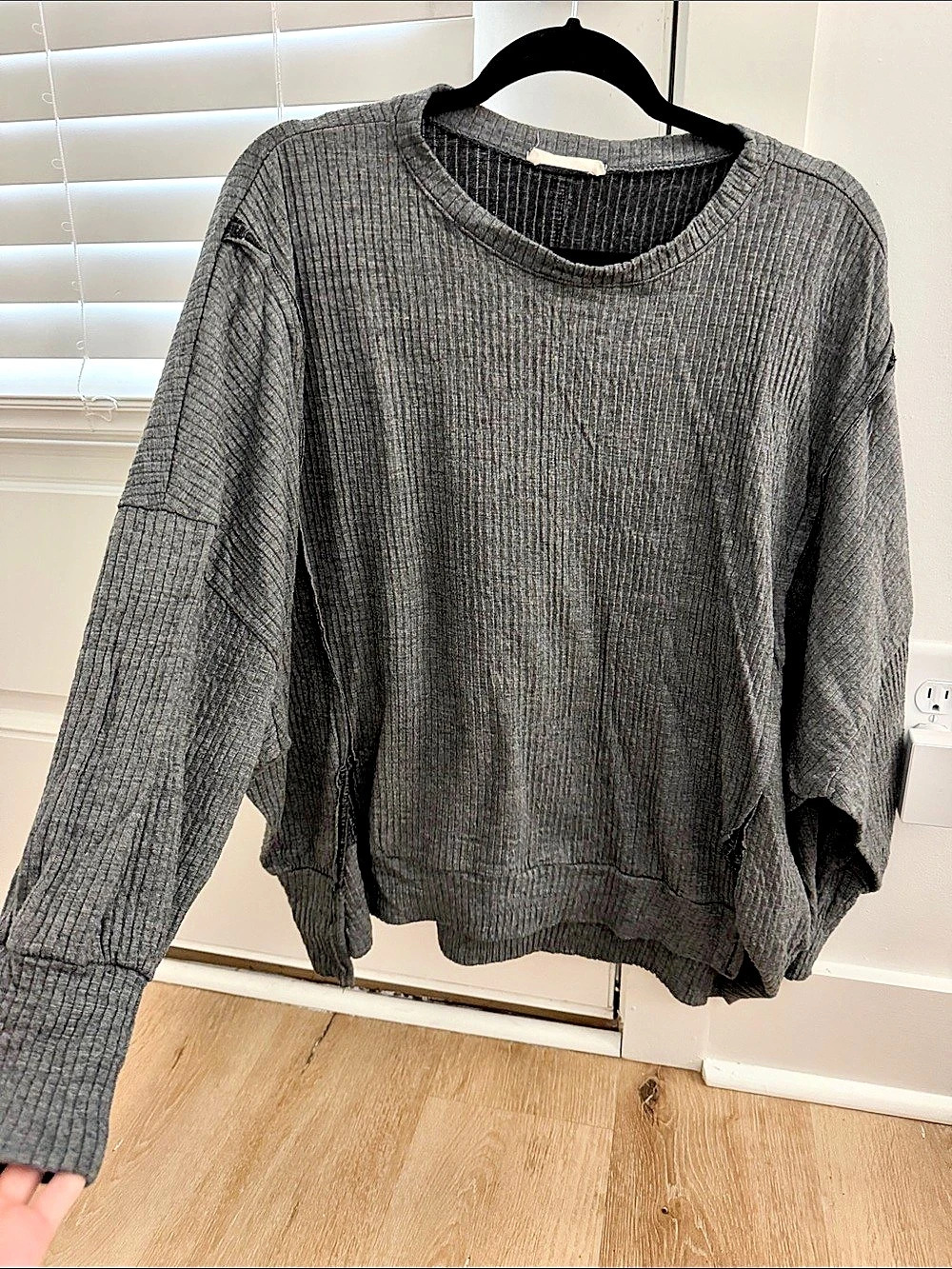 JOLIE Gray Long Sleeve Top